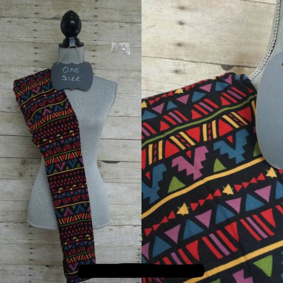 NWT OS One Size LuLaRoe Legging - Multicolor Print - Picture 1 of 1